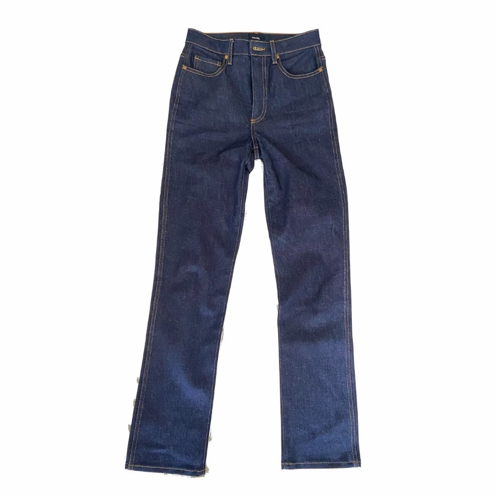 KHAITE STRAIGHT LEG DARK WASH JEAN